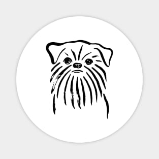 Brussels Griffon (Black and White) Magnet